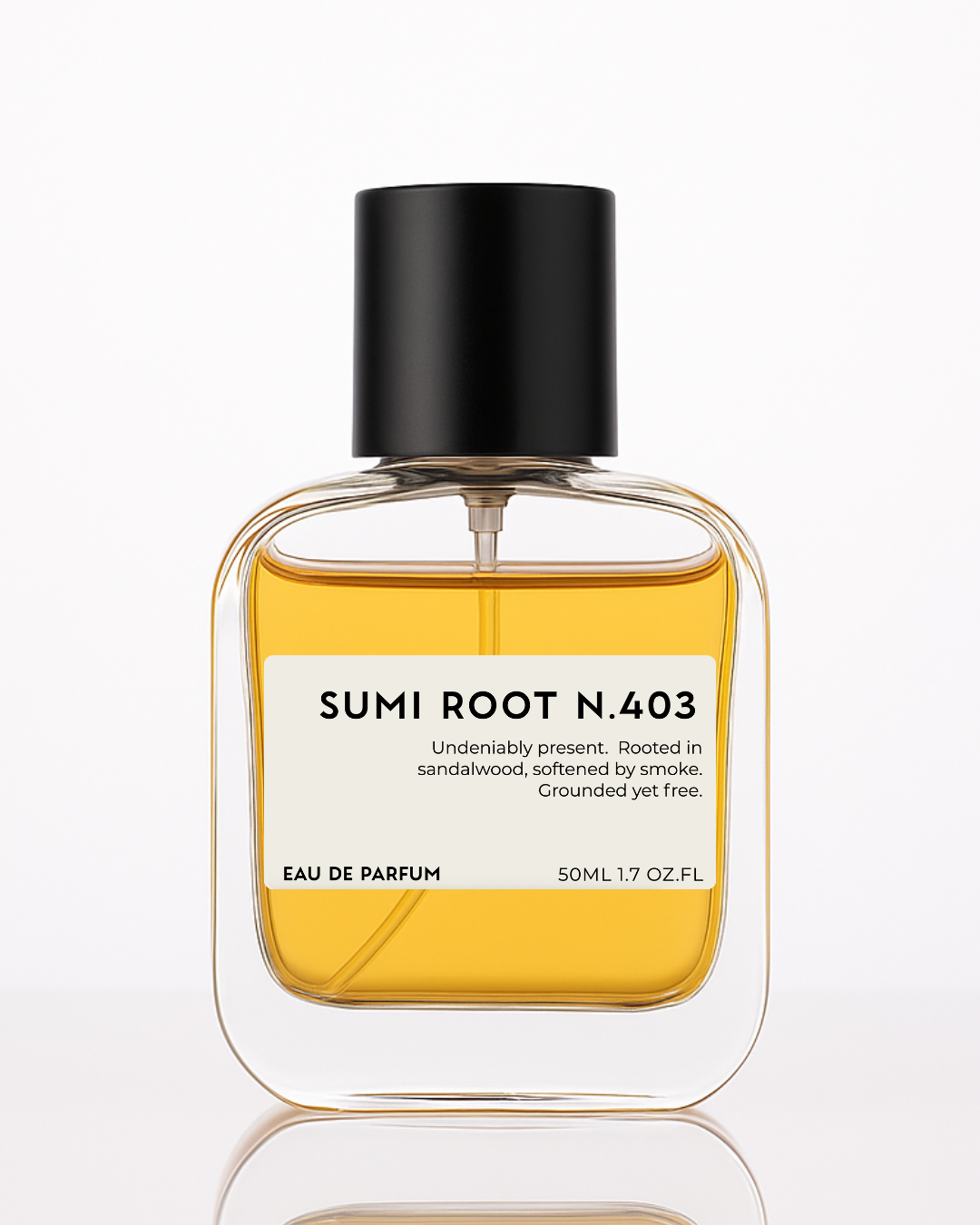 Flatlay of Sumi Root perfume ingredients, including sandalwood, cedarwood, whole cardamom pods, and a leather texture – capturing the warm, woody essence of this affordable Le Labo Santal 33 dupe