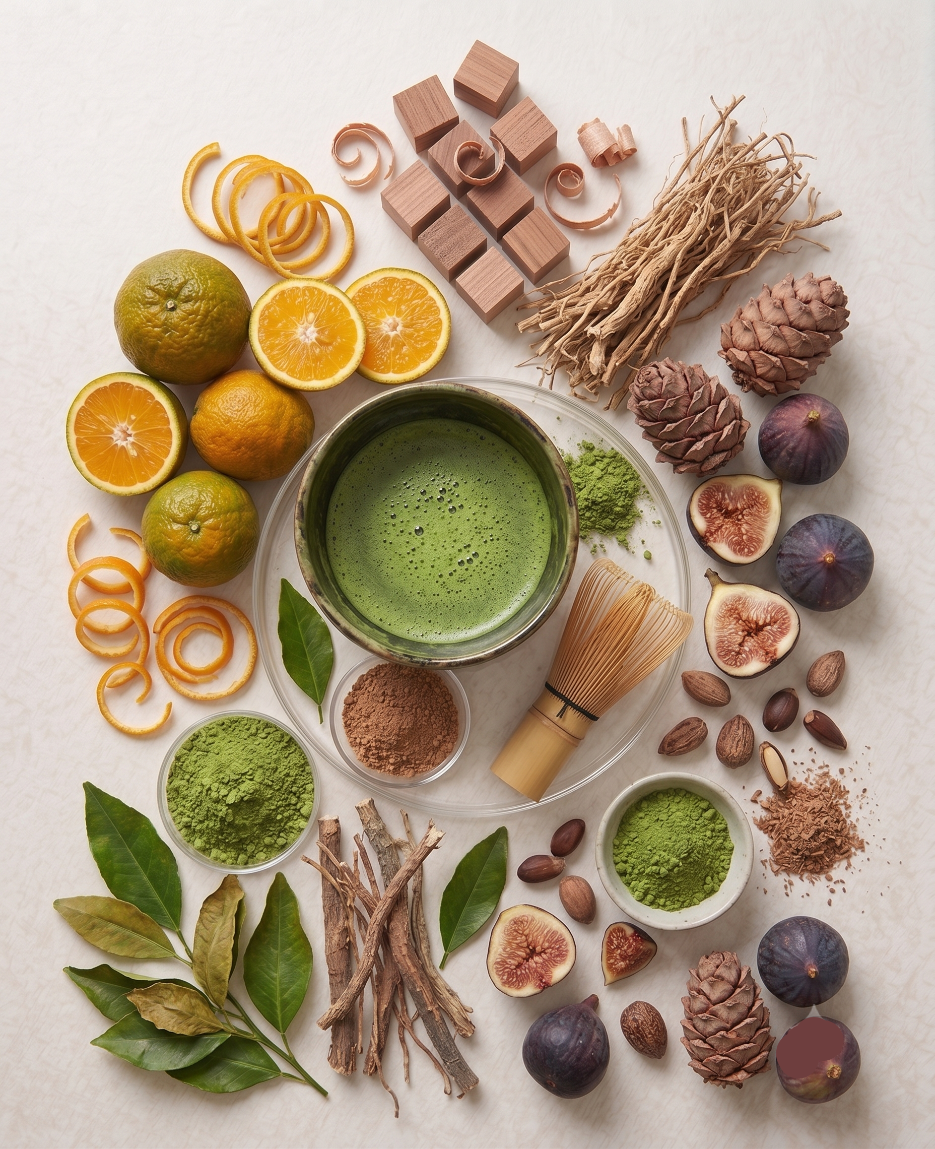 The fragrance features Fig, Cedar, Matcha Tea, Bitter Orange and Vetiver. Matcha is a dupe of Le Labo The Matcha 26 made by Scentique Amsterdam. 