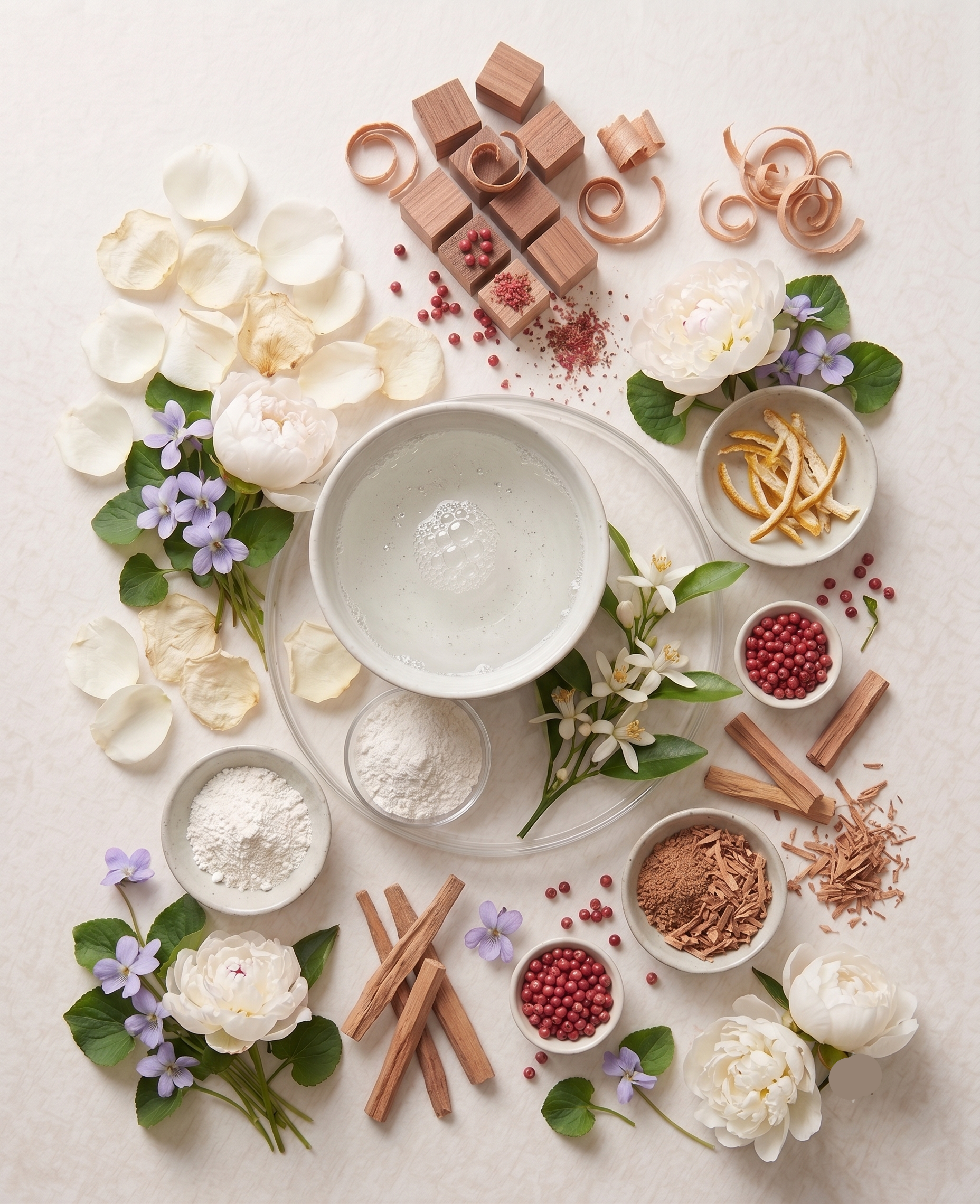 Mira is a dupe of Blanche Byredo. Top notes are Aldehydes, Rose and Pink Pepper; middle notes are Peony, Violet and African Orange Flower; base notes are Musk, Woodsy Notes and Sandalwood.