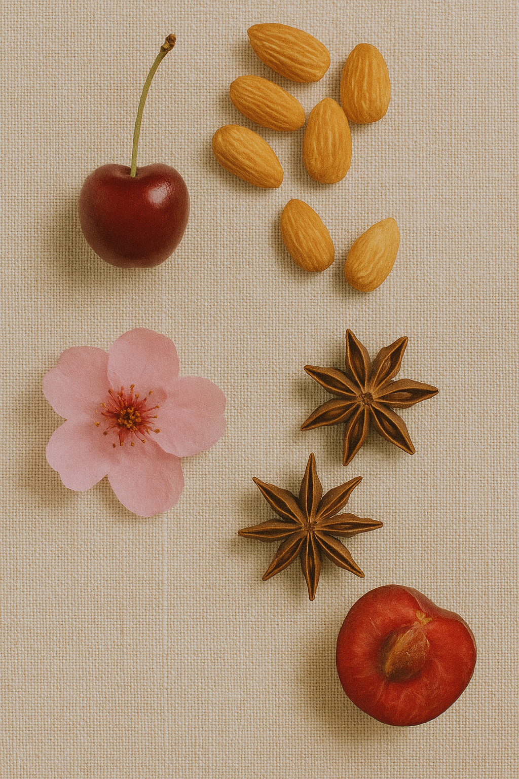 Geurnoten van Tom Ford's Lost Cherry. Kers, bloesem en amandel. Sakura Noir is een goedkoop alternatief (dupe) van Tom Ford Lost Cherry. 