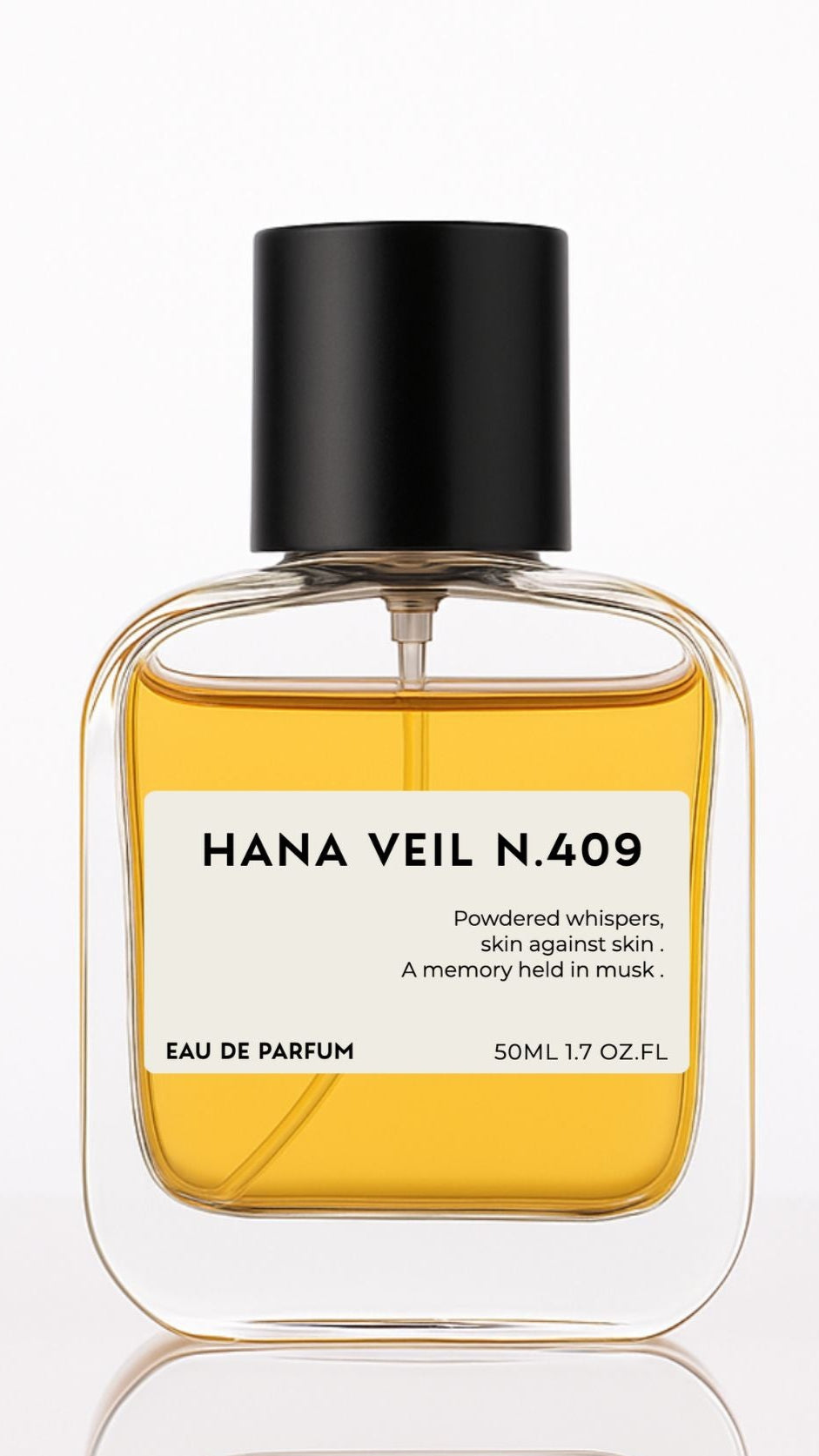 Hana Veil perfume bottle – inspired by Diptyque Fleur de Peau. Soft, musky unisex fragrance with 30% perfume oil.