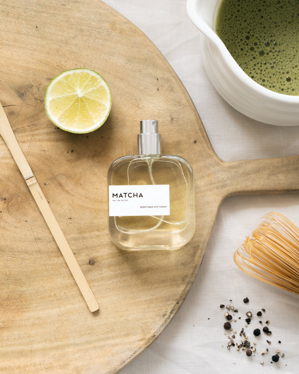 Matcha is een dupe van Le Labo Thé Matcha. Geinspireerd op The Matcha 26, handgemaakt door Scentique Amsterdam. 