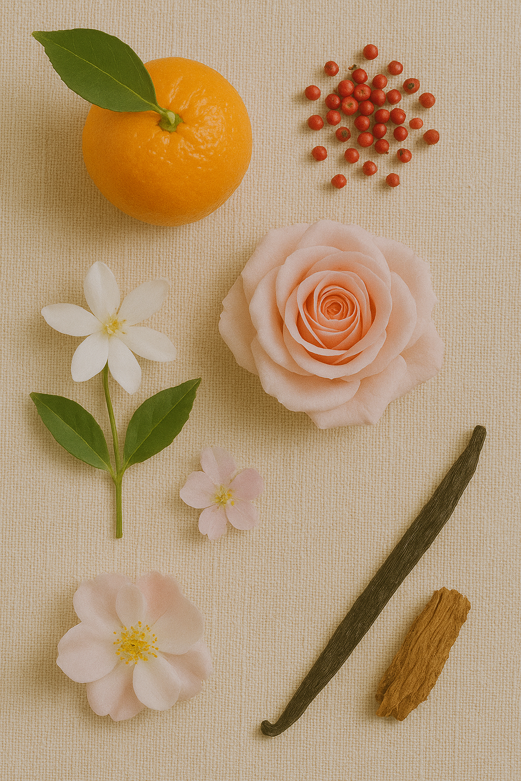 Overlay geurnoten parfum geinspireerd op Miss Dior. 
Topnoten: Bergamot, Mandarijn, Roze Peper. Hartnoten: Roos, Jasmijn, Pioenroos. Basisnoten: Patchoeli, Muskus, Vanille