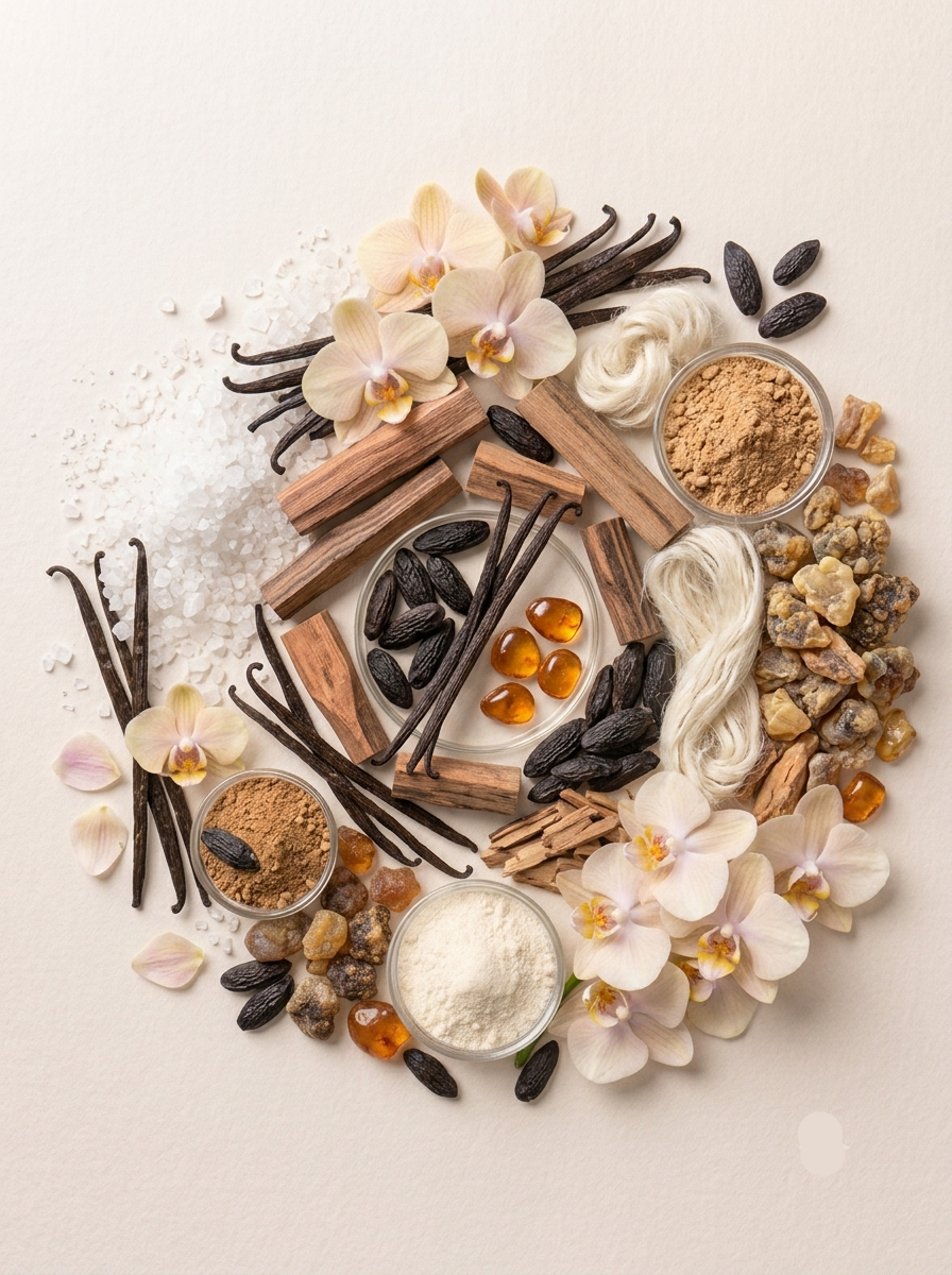 Vanilla Vibes dupe. Top note is Salt; middle notes are Vanilla Absolute and Orchid; base notes are Musk, Tonka Bean, Sandalwood and Benzoin.